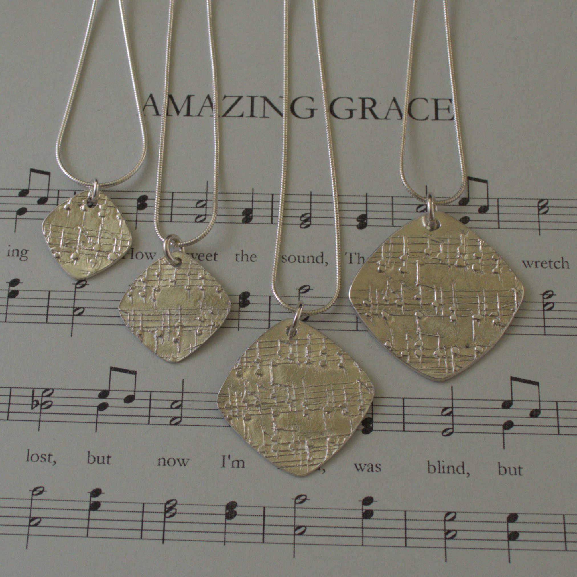 Square Amazing Grace Pendant