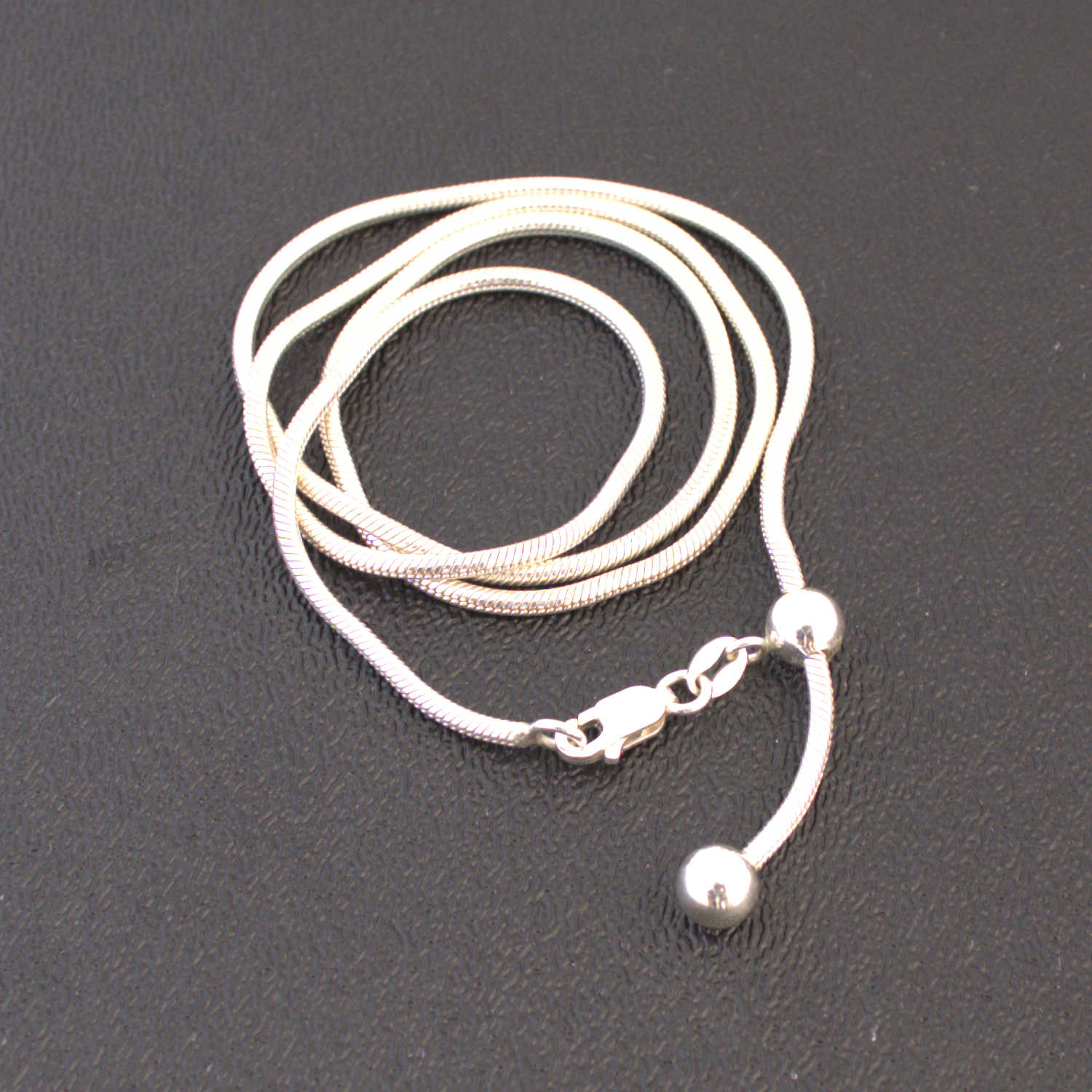 Italian Sterling Silver Round Adjustable Chain