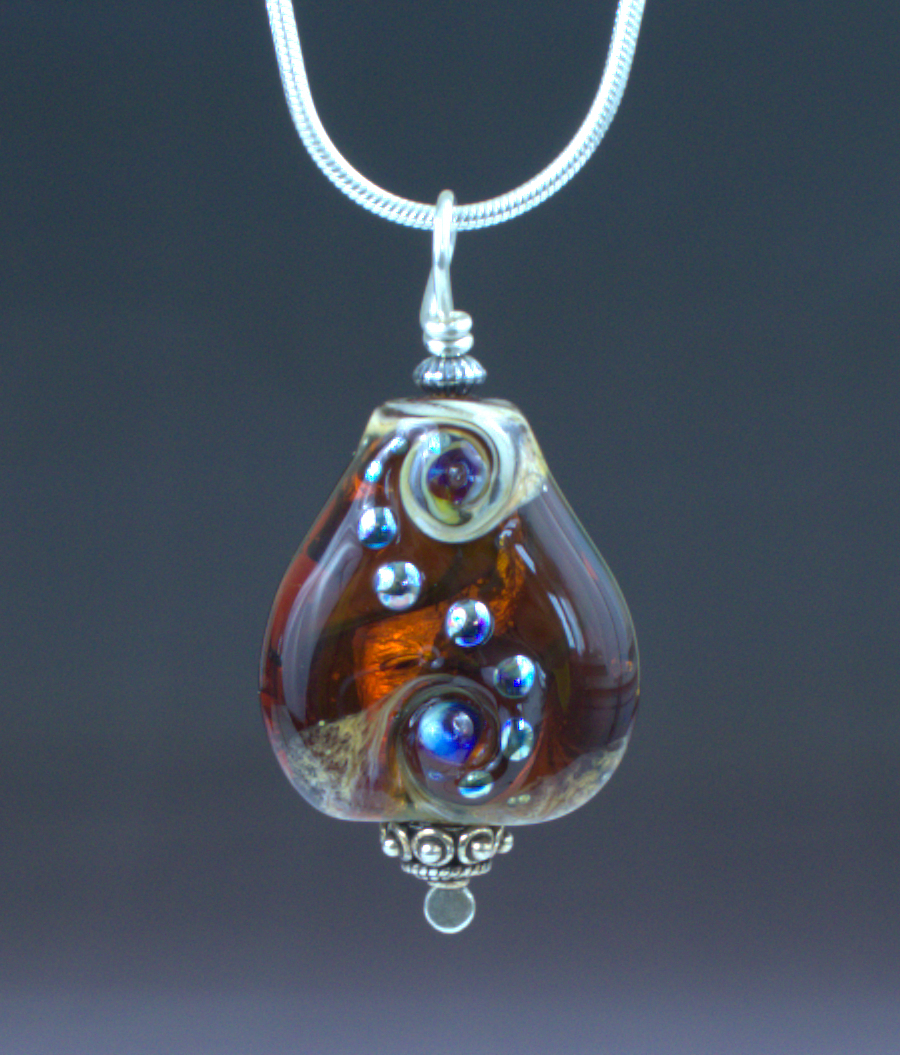 Amber Pendant with Sterling Silver Chain
