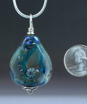 Blue Teardrop Pendant Back