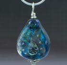 Blue Teardrop Pendant with Sterling Silver Chain (SOLD)