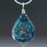 Blue Teardrop Pendant Front