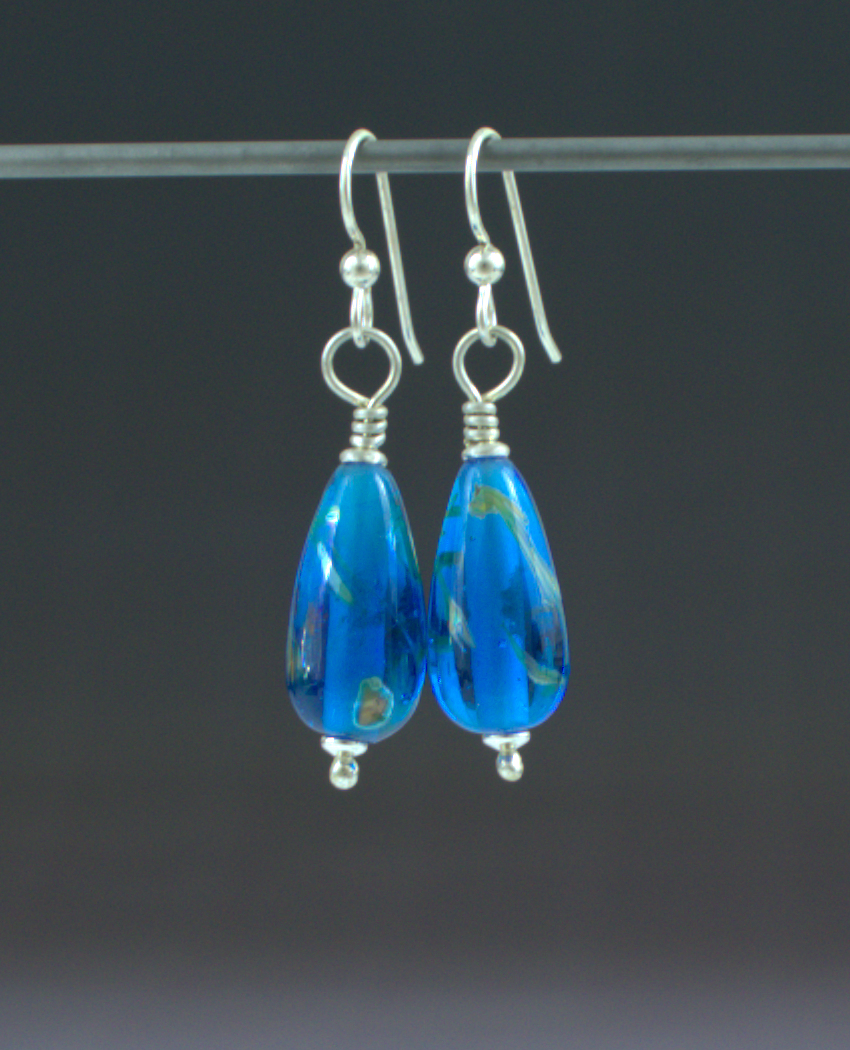 Ocean Blue Earrings Front