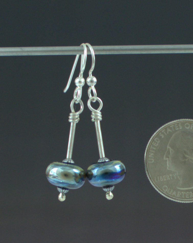 Blue Splendor Earrings Back