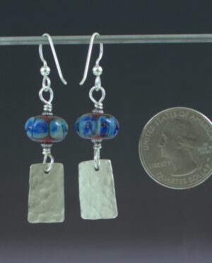 Blue Fire Earrings Back