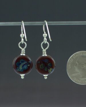 Royal Burgundy Earrings Back