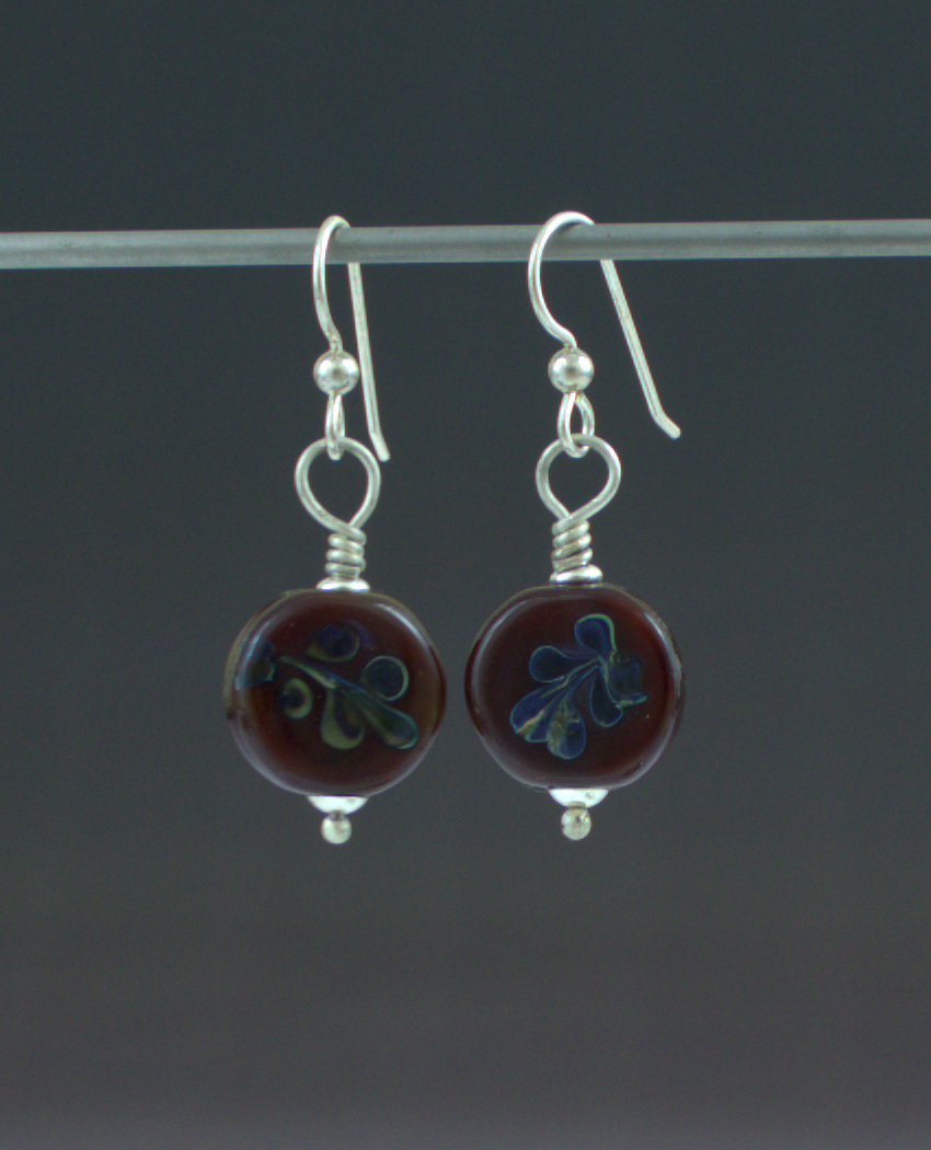 Royal Burgundy Earrings Front