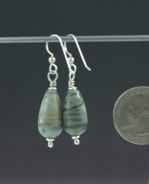 Tribal Gray Earrings Back