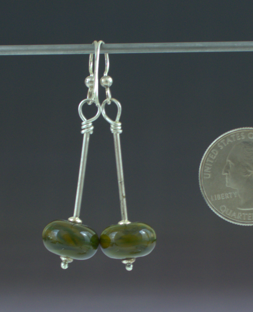 Classic Olive Earrings Back