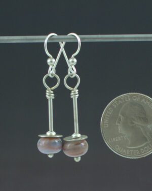 Sleek Mauve Earrings Back