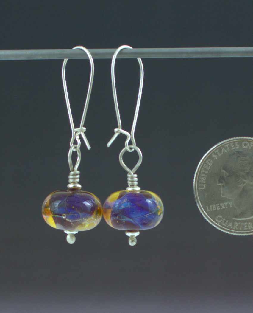 Purple Mirage Earrings Back