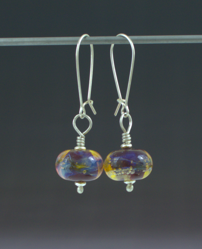 Purple Mirage Earrings Front