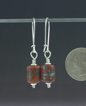 Burnt Sienna Earrings Back