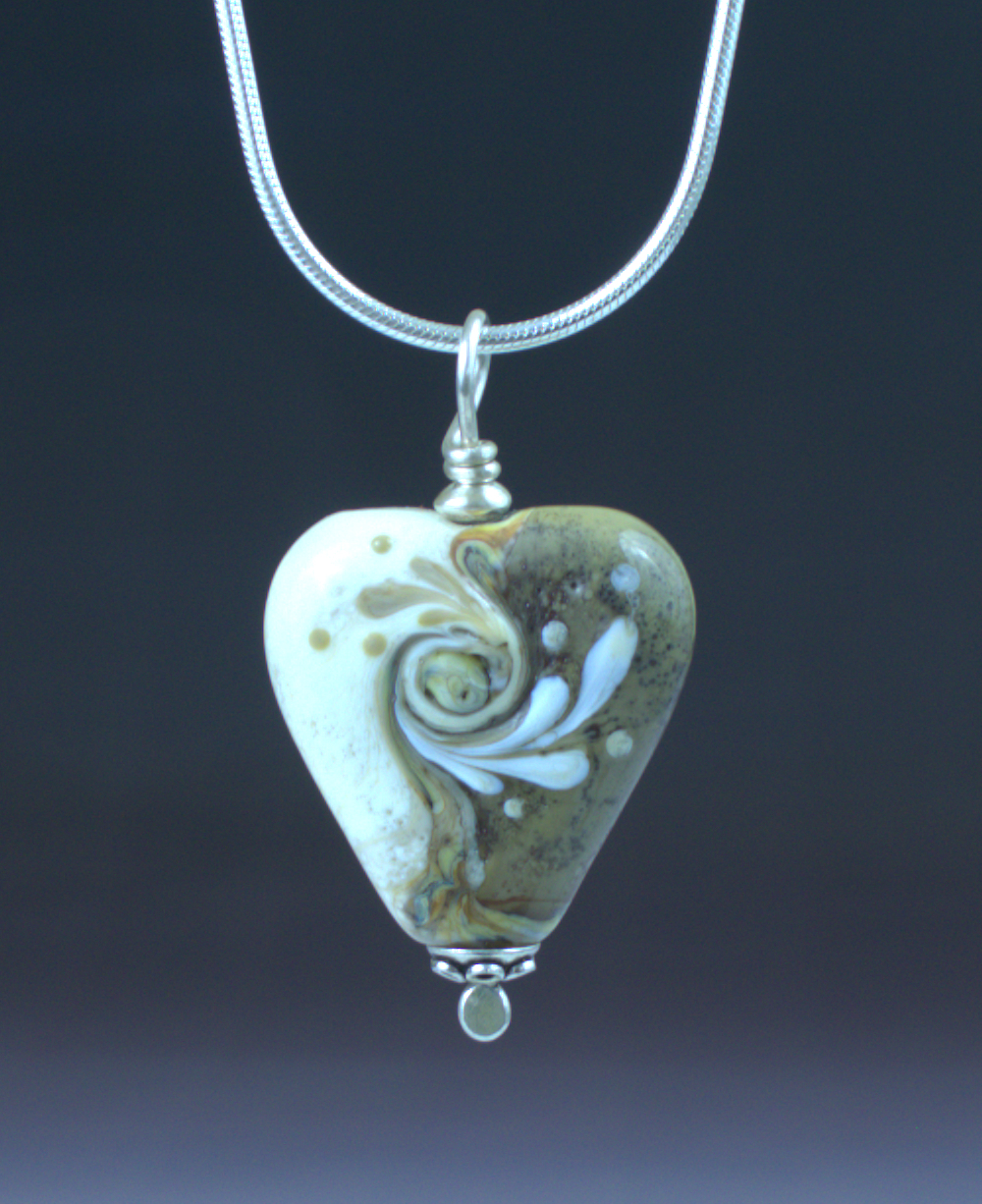 Ivory Heart Pendant Front