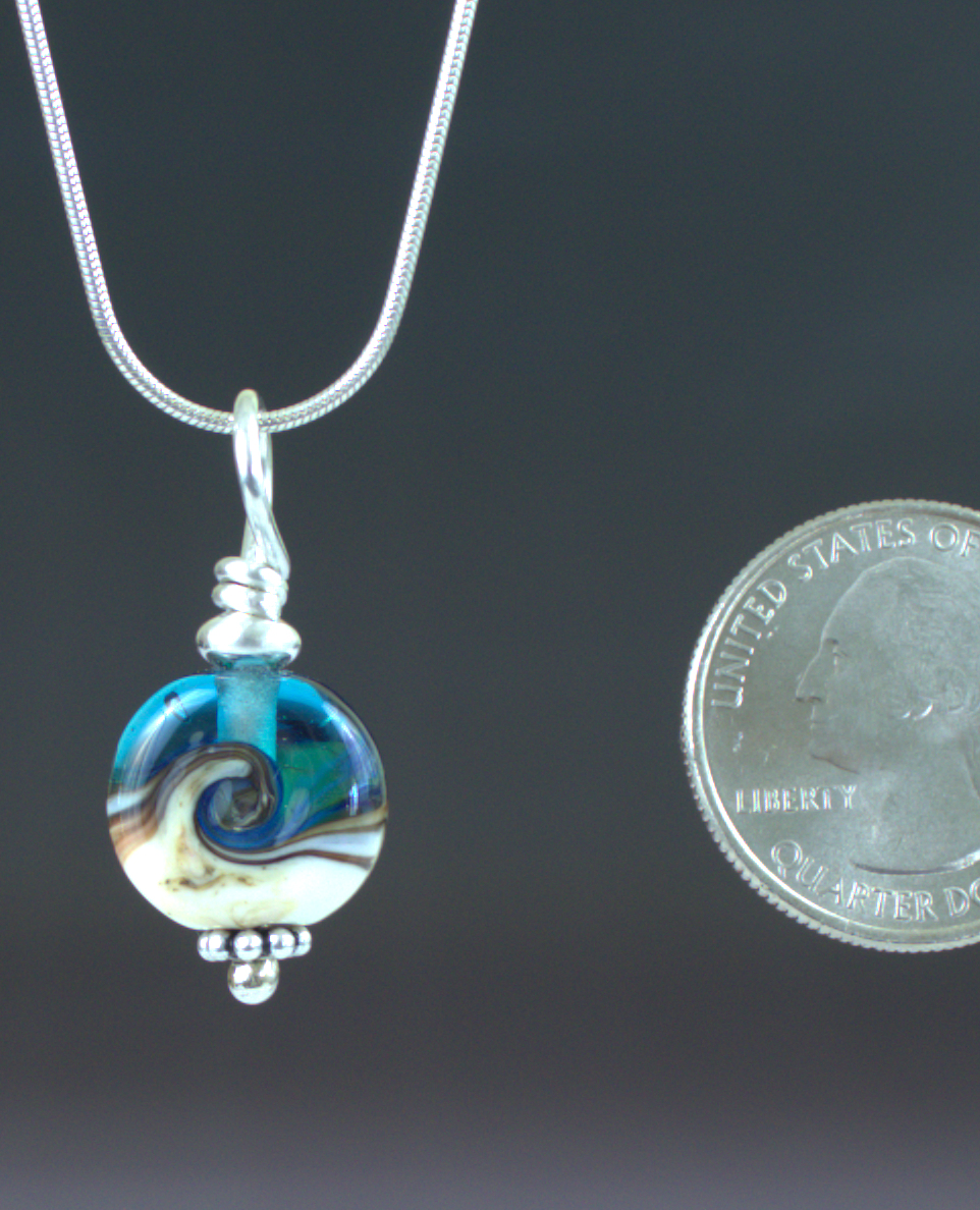 Ocean Wave Pendant Back