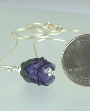 Purple Rose Pendant Back