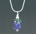 Purple Rose Pendant with Sterling Silver Chain