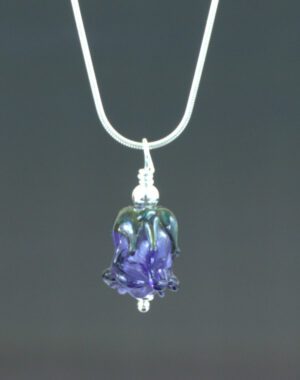 Purple Rose Pendant Front