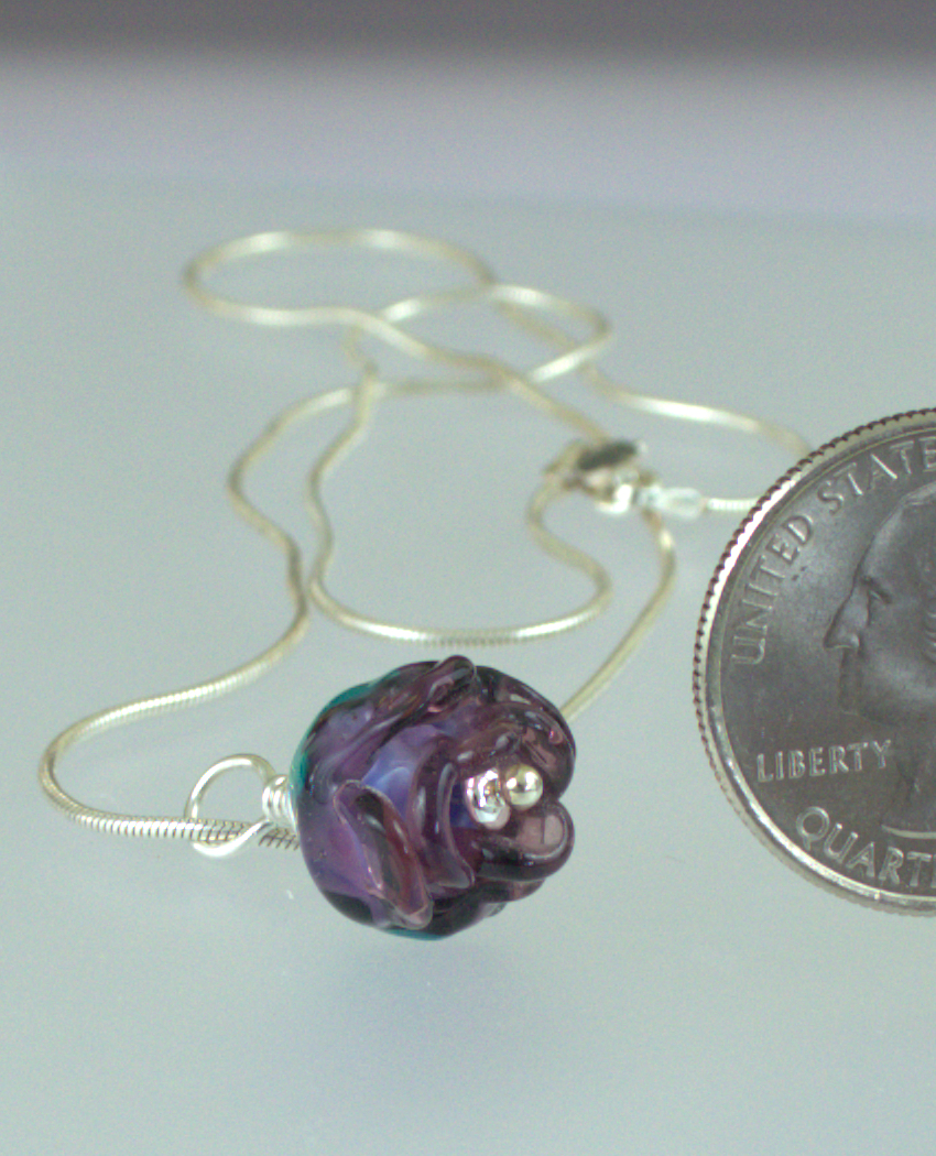 Violet Rose Pendant Back