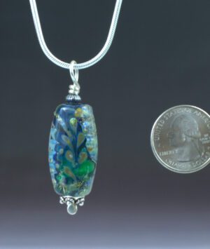 Radiant Peacock Pendant Back