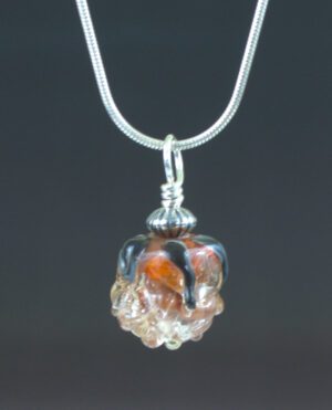 Salmon Rose Pendant Front