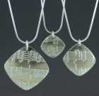 Amazing Grace Fine Silver Diamond Pendants (SOLD)