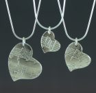 Amazing Grace Fine Silver Heart Pendants (SOLD)
