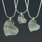 Amazing Grace Fine Silver Heart Pendants