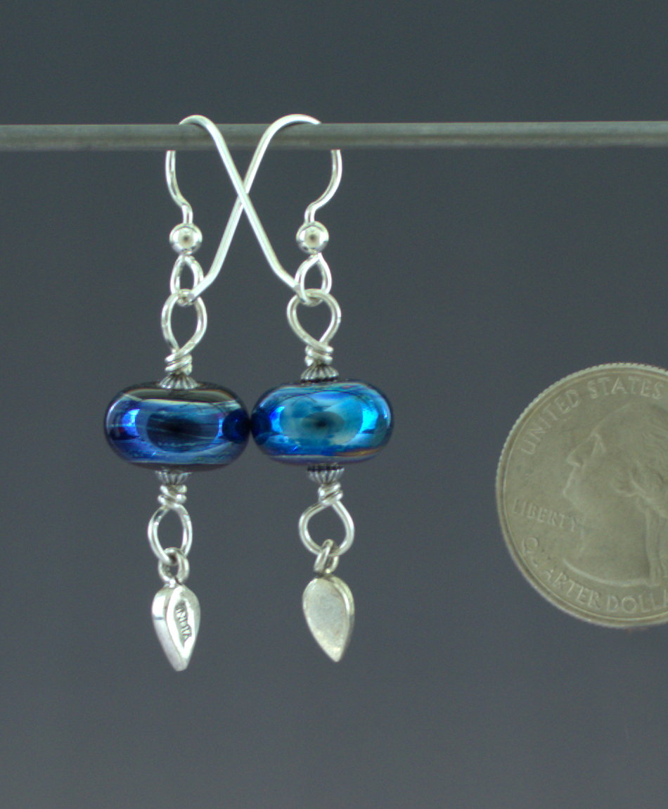 Blue Devine Earrings Back