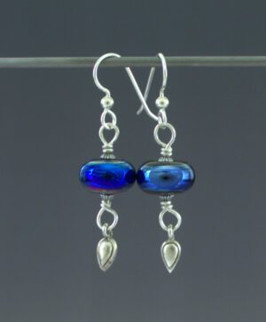 Blue Devine Earrings Front