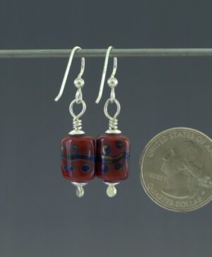 Dreamy Burgundy Earrings Back