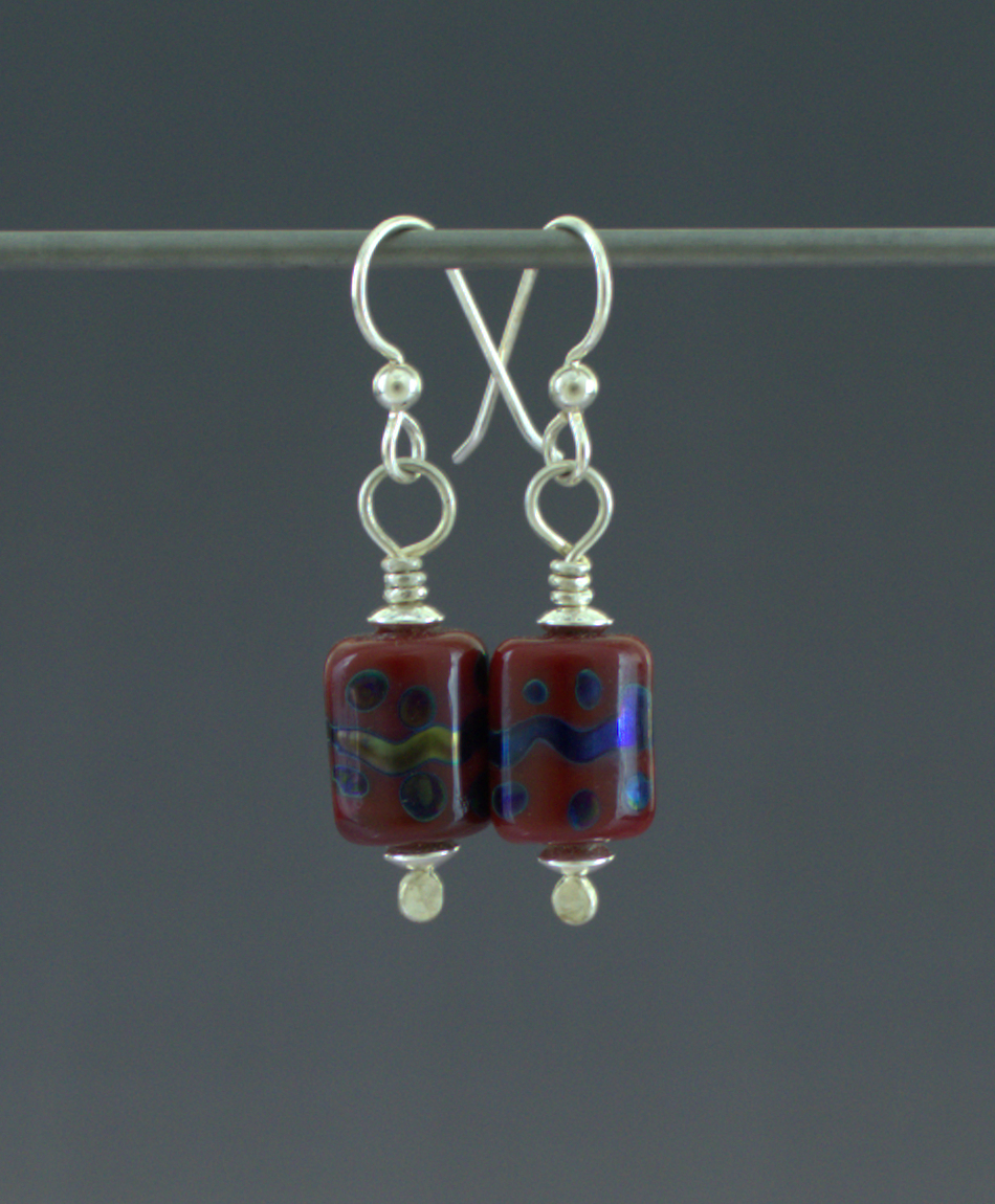 Dreamy Burgundy Earrings Front